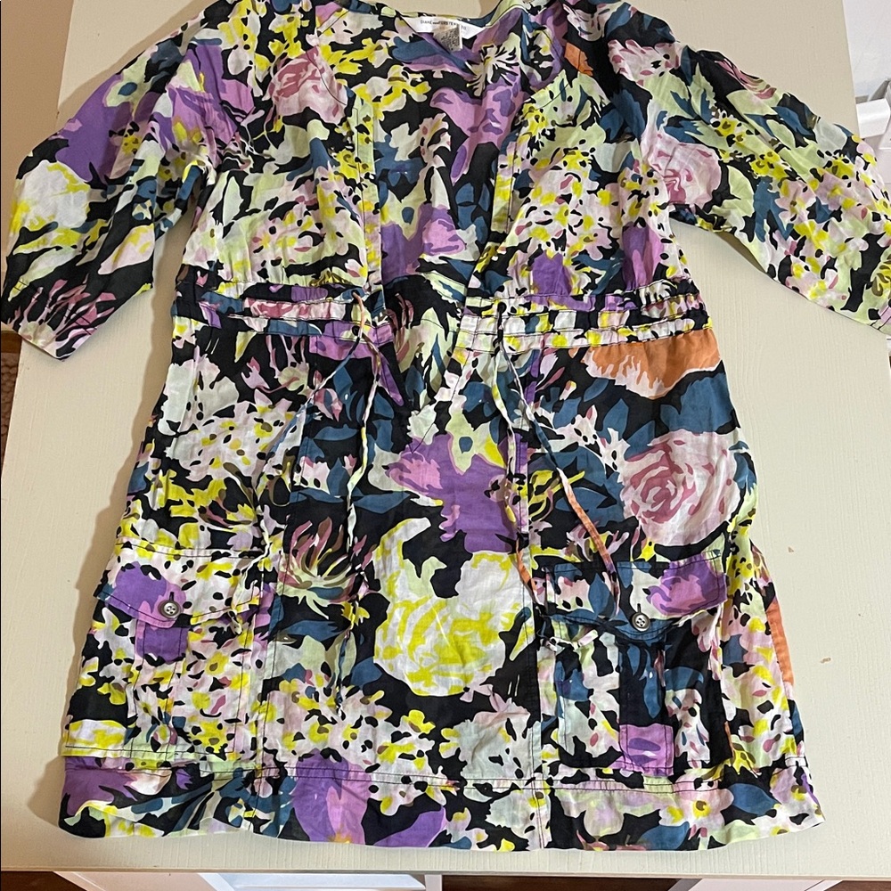 Diane Von Furstenberg Floral Swim Cover Up- Size Small
